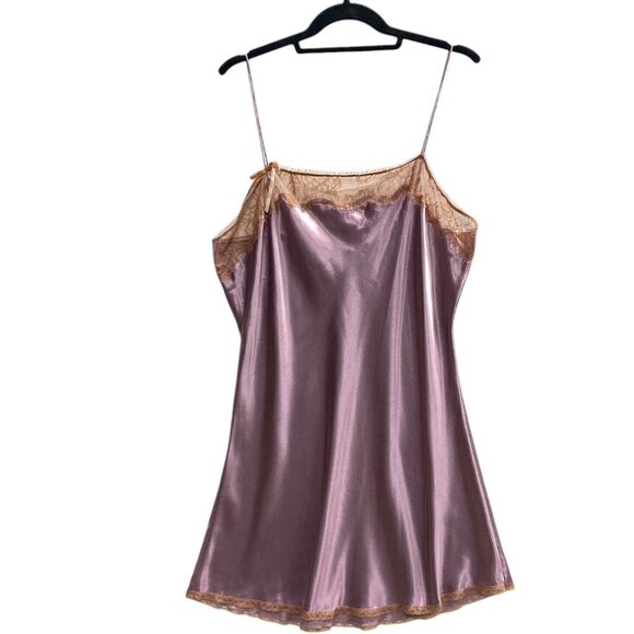Victoria's Secret Other - Victoria's Secret Slip Dress, Size XL, Mauve & Copper, Silky Soft, Satin, Lace